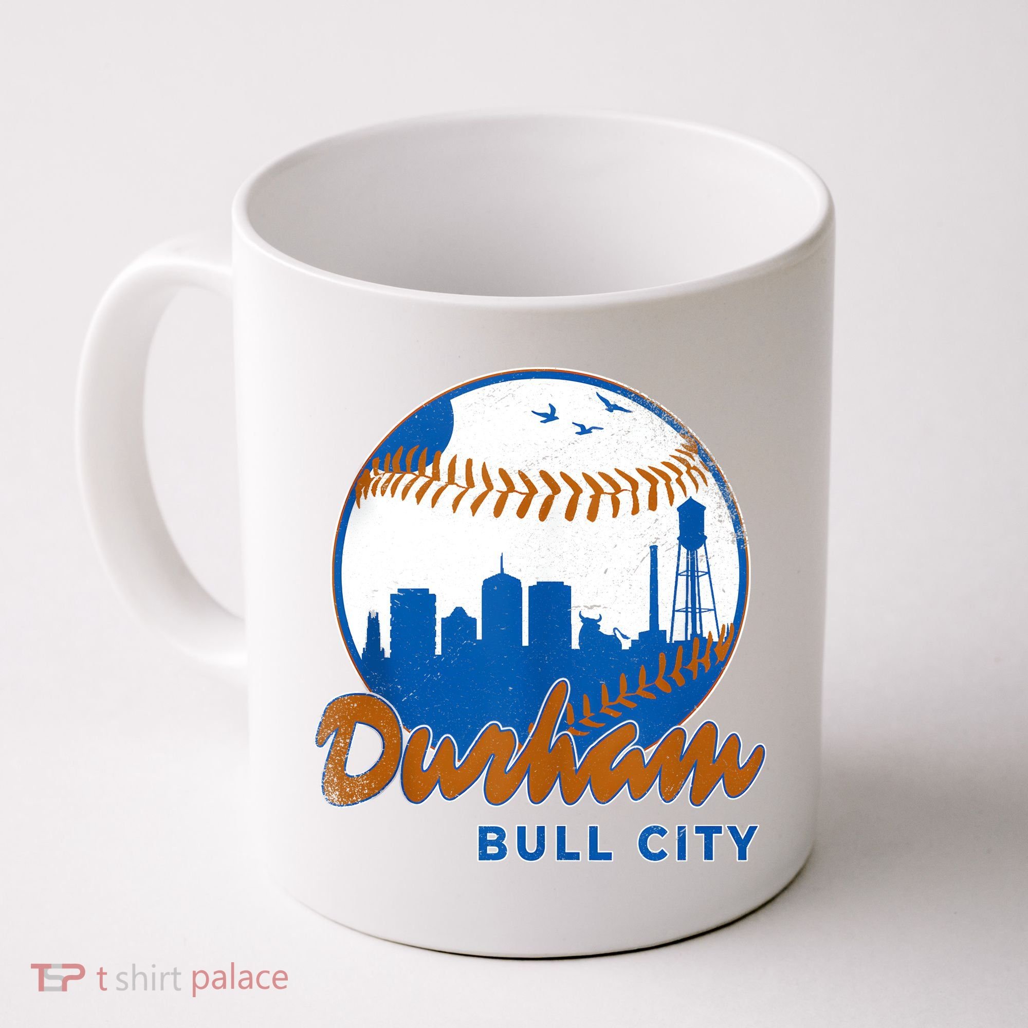 Durham Baseball Skyline Classic Bull City North Carolina Coffee Mug