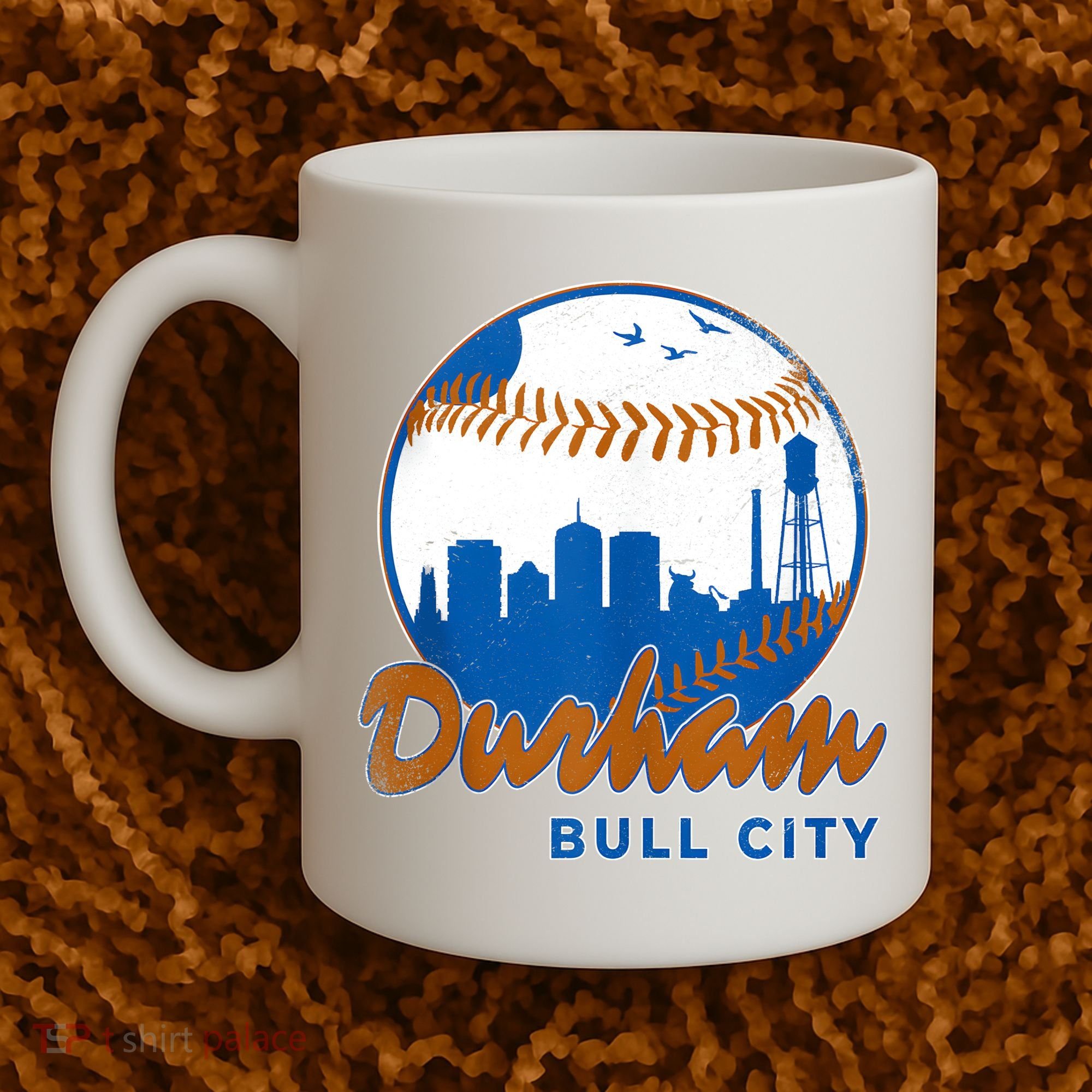 Durham Baseball Skyline Classic Bull City North Carolina Coffee Mug