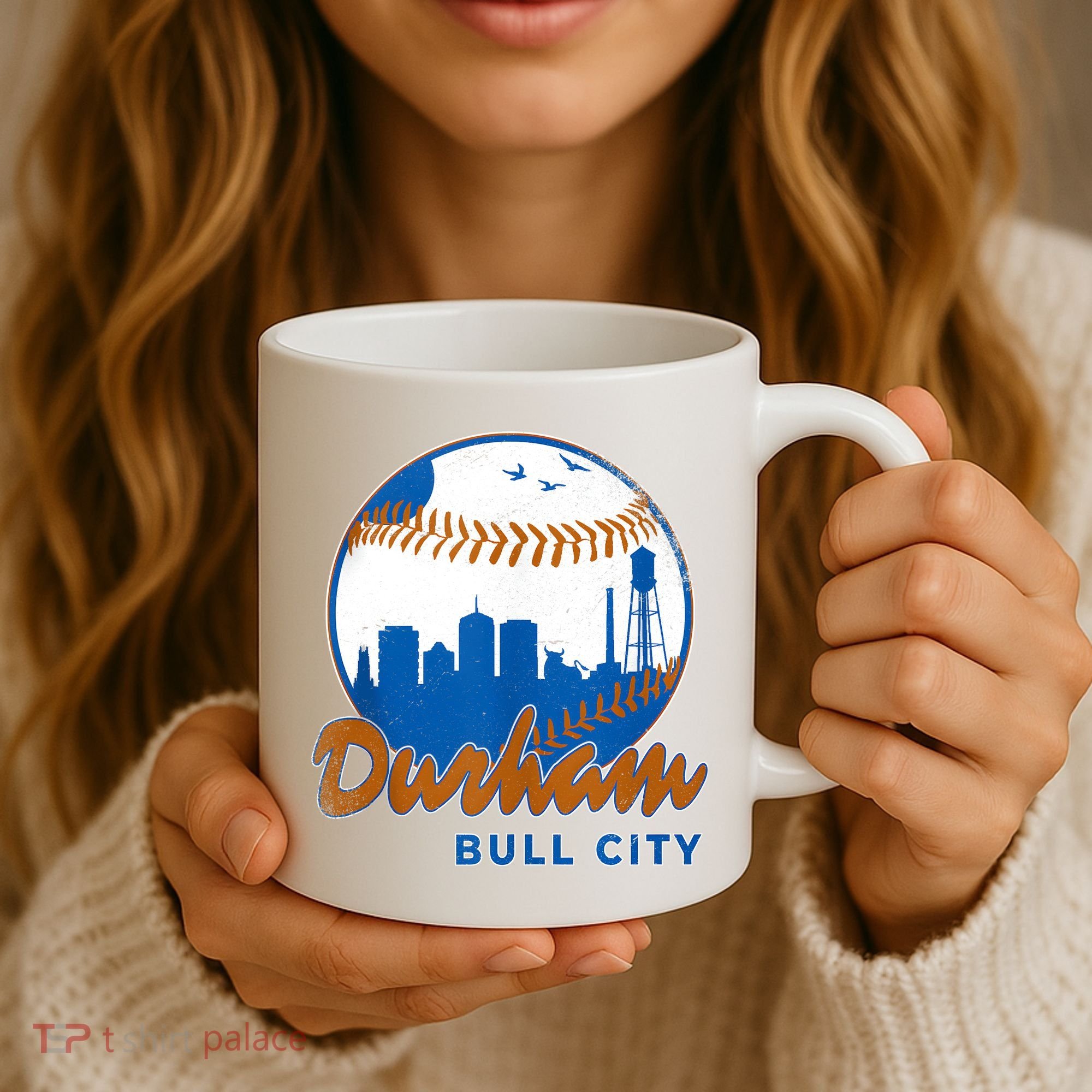Durham Baseball Skyline Classic Bull City North Carolina Coffee Mug