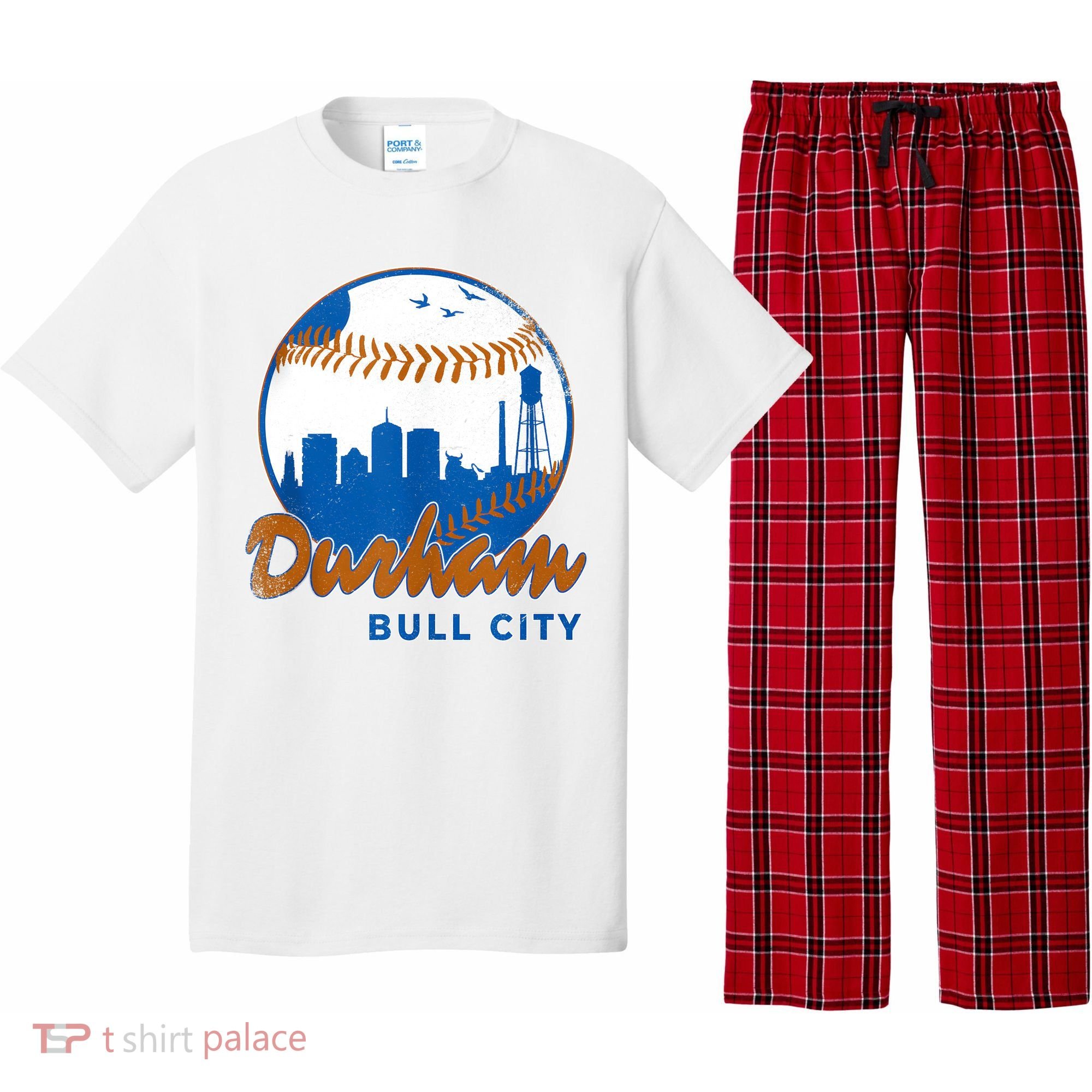 Durham Baseball Skyline Classic Bull City North Carolina Pajama Set