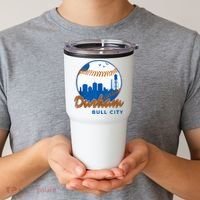 Durham Baseball Skyline Classic Bull City North Carolina Tumbler thumb 2