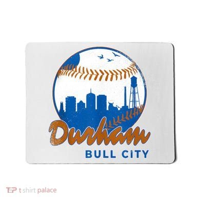 Durham Baseball Skyline Classic Bull City North Carolina Mousepad
