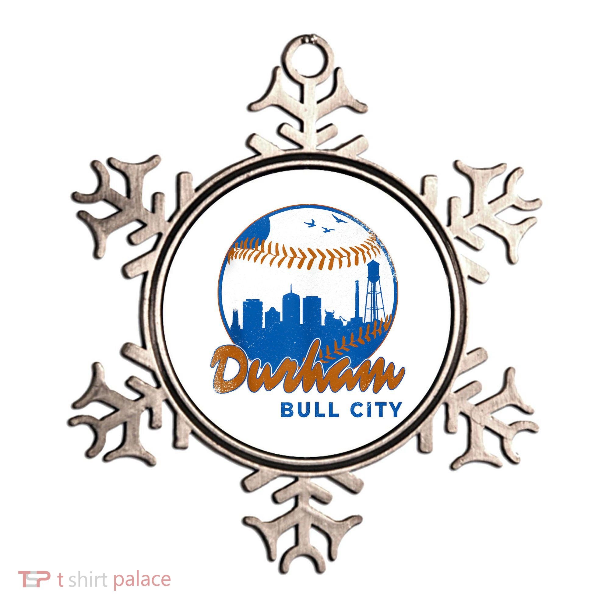 Durham Baseball Skyline Classic Bull City North Carolina Ornament