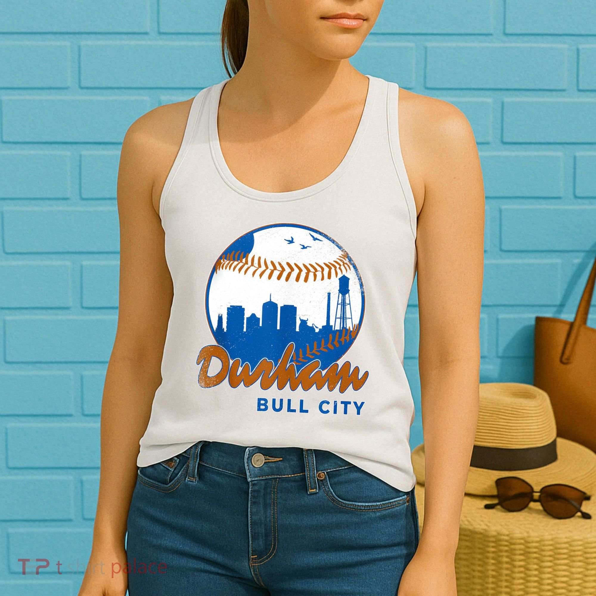 Durham Baseball Skyline Classic Bull City North Carolina Women's Tank Top
