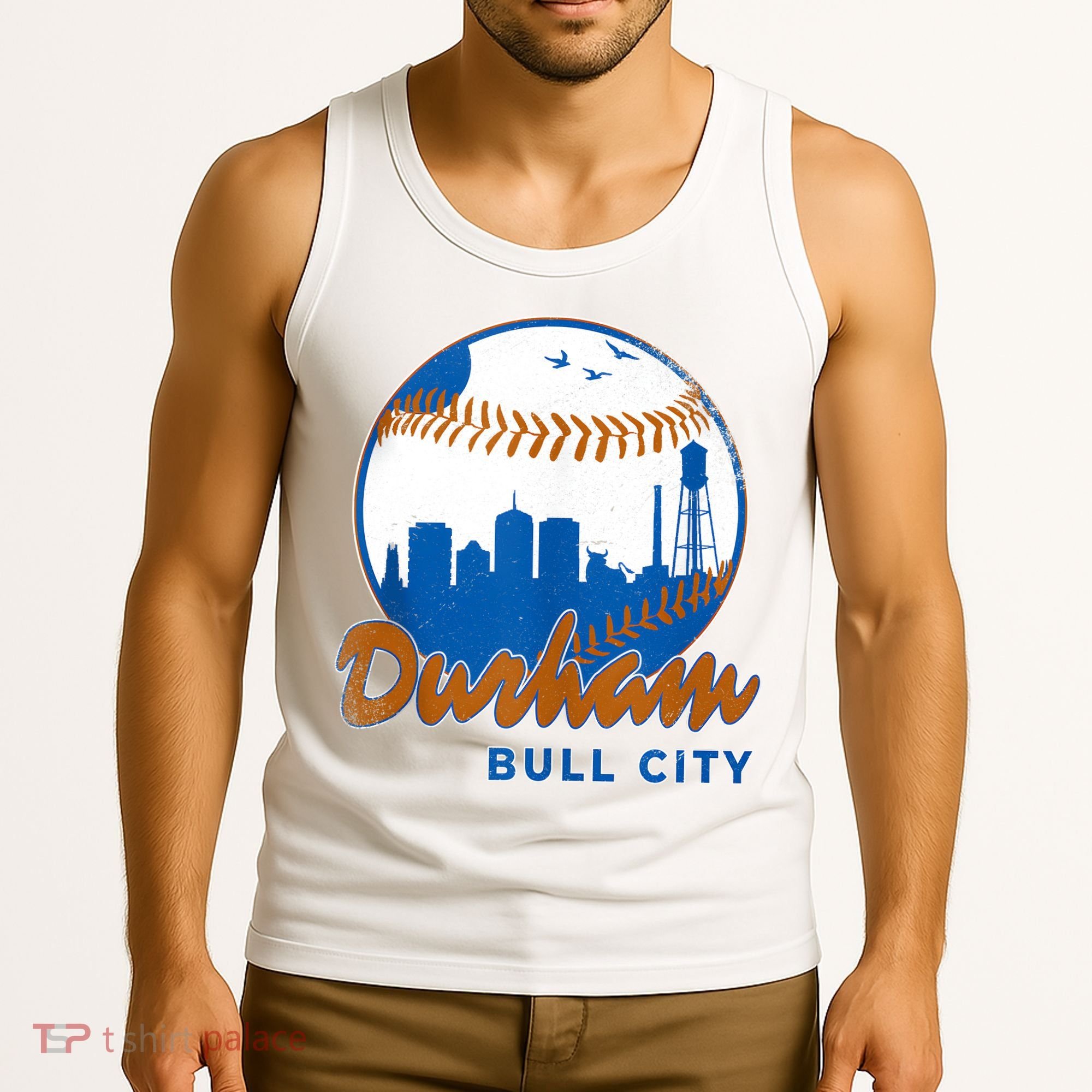 Durham Baseball Skyline Classic Bull City North Carolina Tank Top