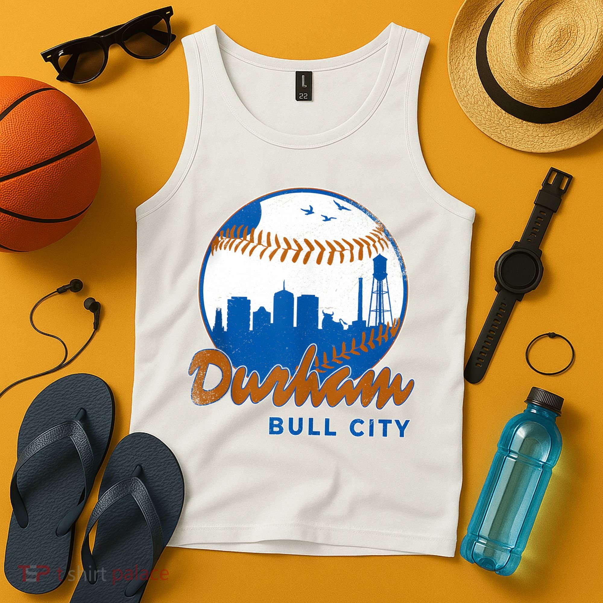Durham Baseball Skyline Classic Bull City North Carolina Tank Top