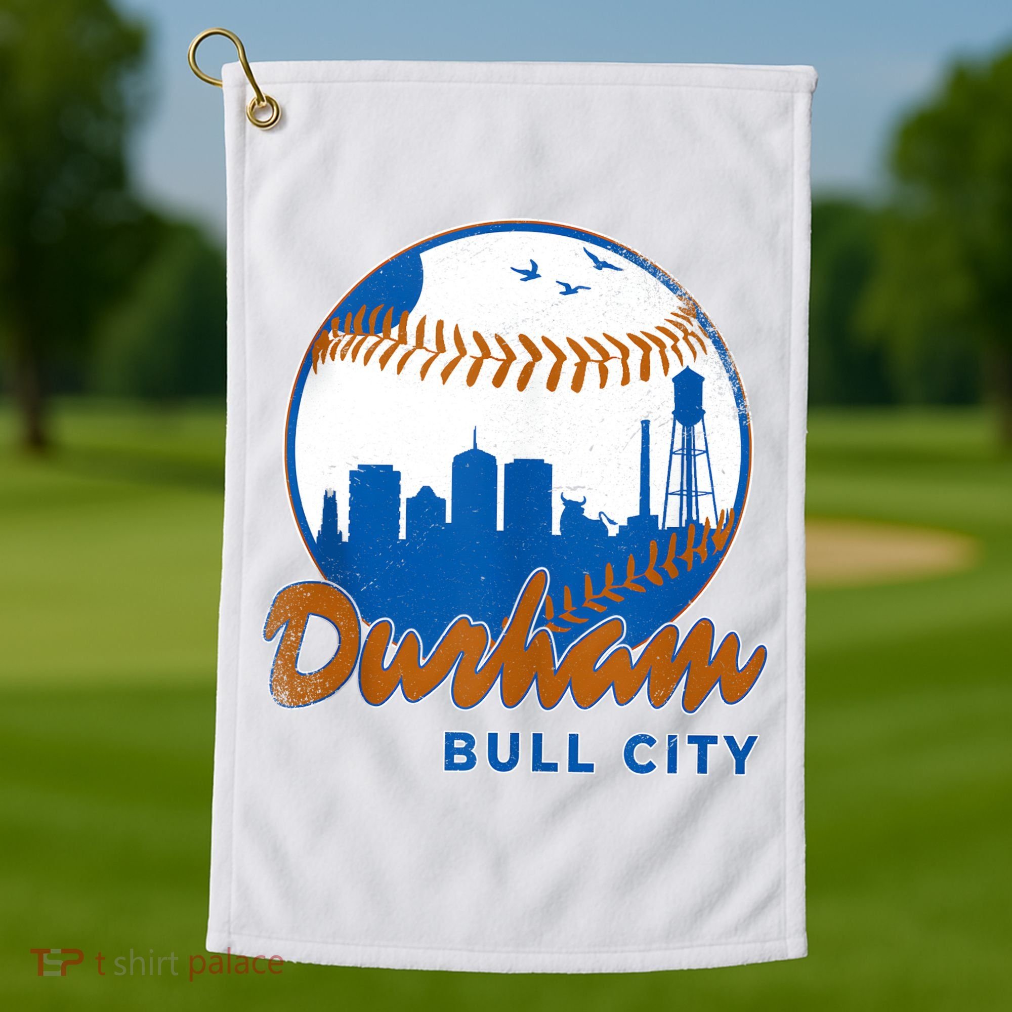 Durham Baseball Skyline Classic Bull City North Carolina Golf Towel