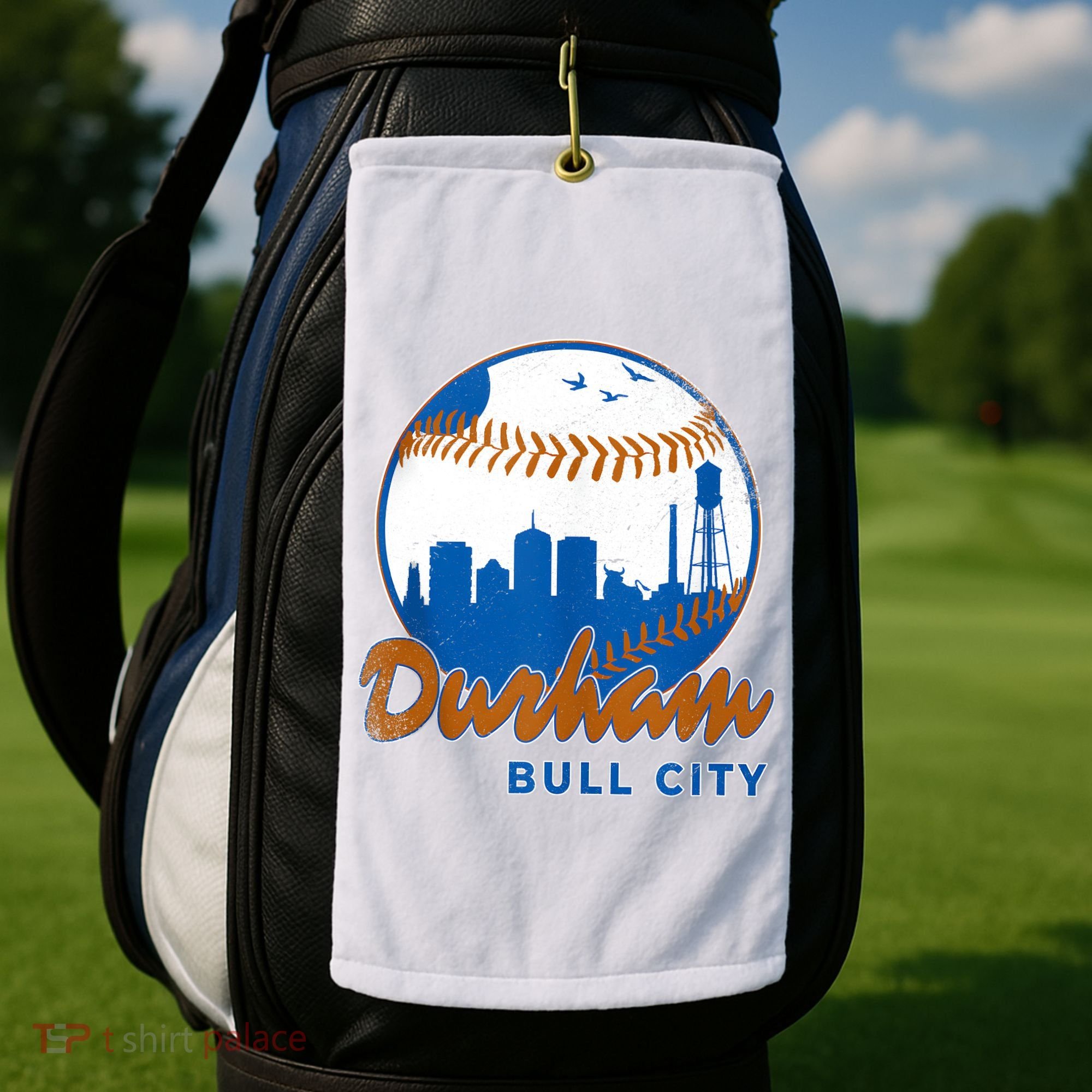 Durham Baseball Skyline Classic Bull City North Carolina Golf Towel