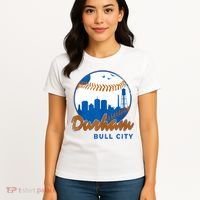 Durham Baseball Skyline Classic Bull City North Carolina Women's T-Shirt thumb 4
