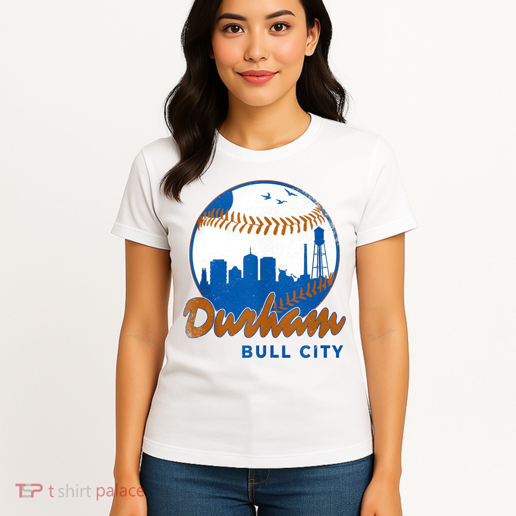 Durham Baseball Skyline Classic Bull City North Carolina Women's T-Shirt
