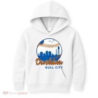 Durham Baseball Skyline Classic Bull City North Carolina Kids Hoodie thumb 0
