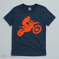 Dirt Bike Shirt For Boys Orange Silhouette Motocross Racing T-Shirt thumb 5
