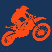 Dirt Bike Shirt For Boys Orange Silhouette Motocross Racing Women's Tank Top thumb 5