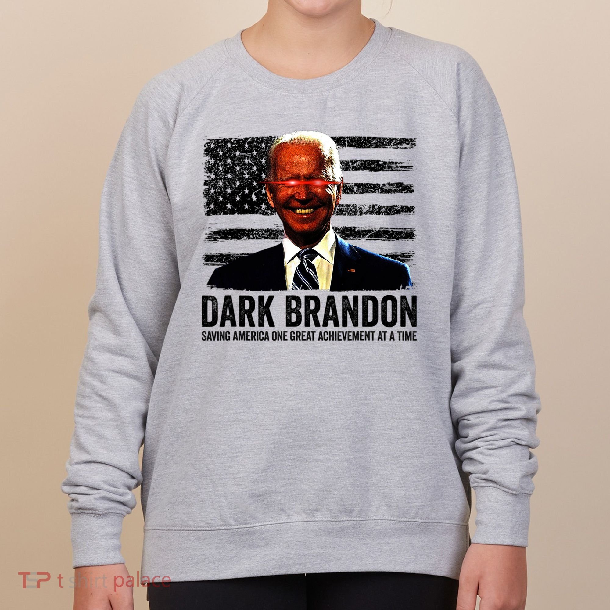 Dark Brandon Saving America Political USA Flag Women's Sweatshirt