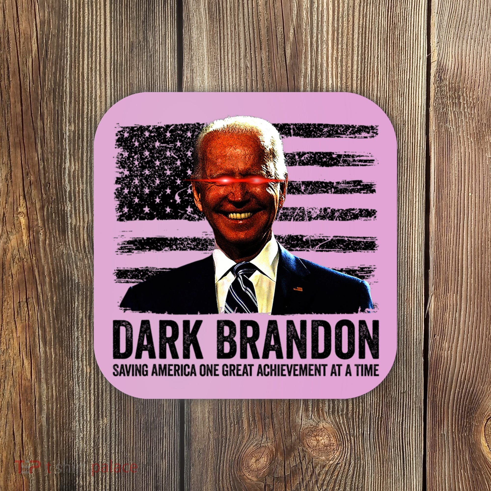 Dark Brandon Saving America Political USA Flag Coaster