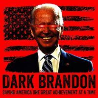 Dark Brandon Saving America Political USA Flag Santa Hat thumb 1