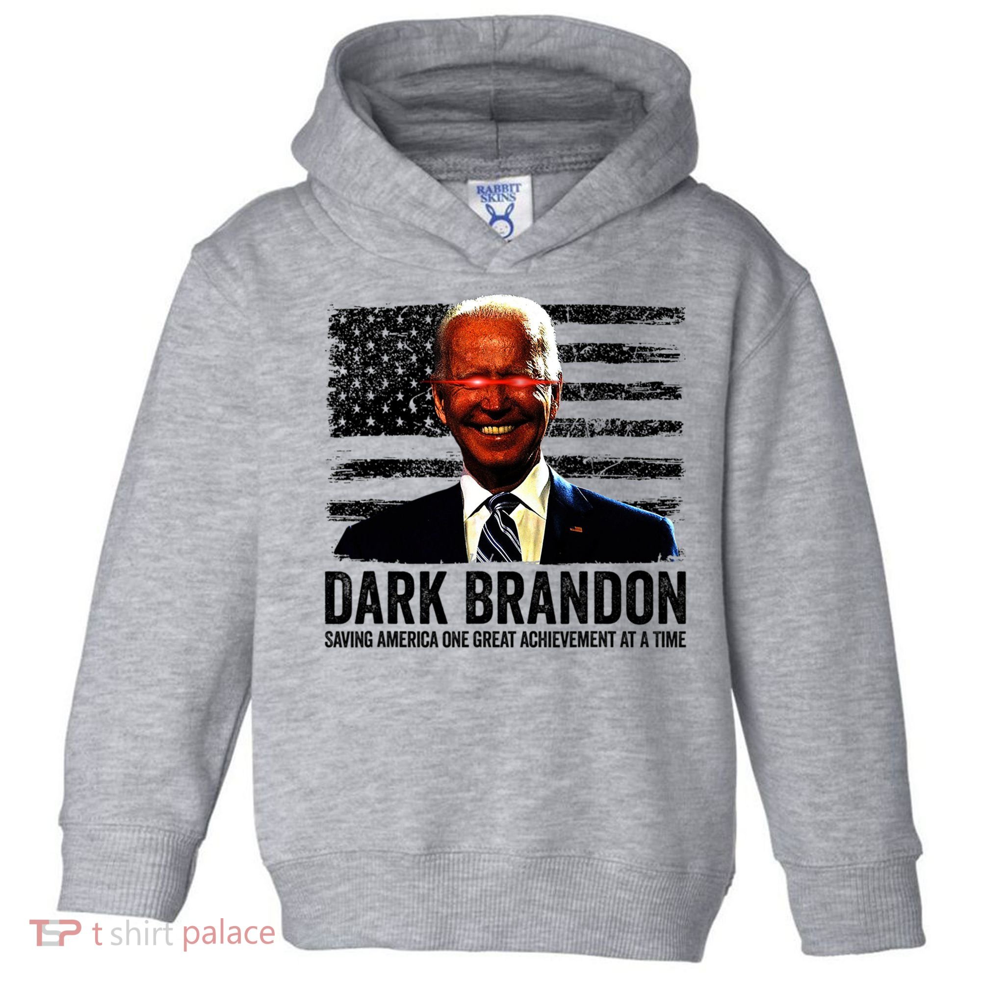 Dark Brandon Saving America Political USA Flag Toddler Hoodie