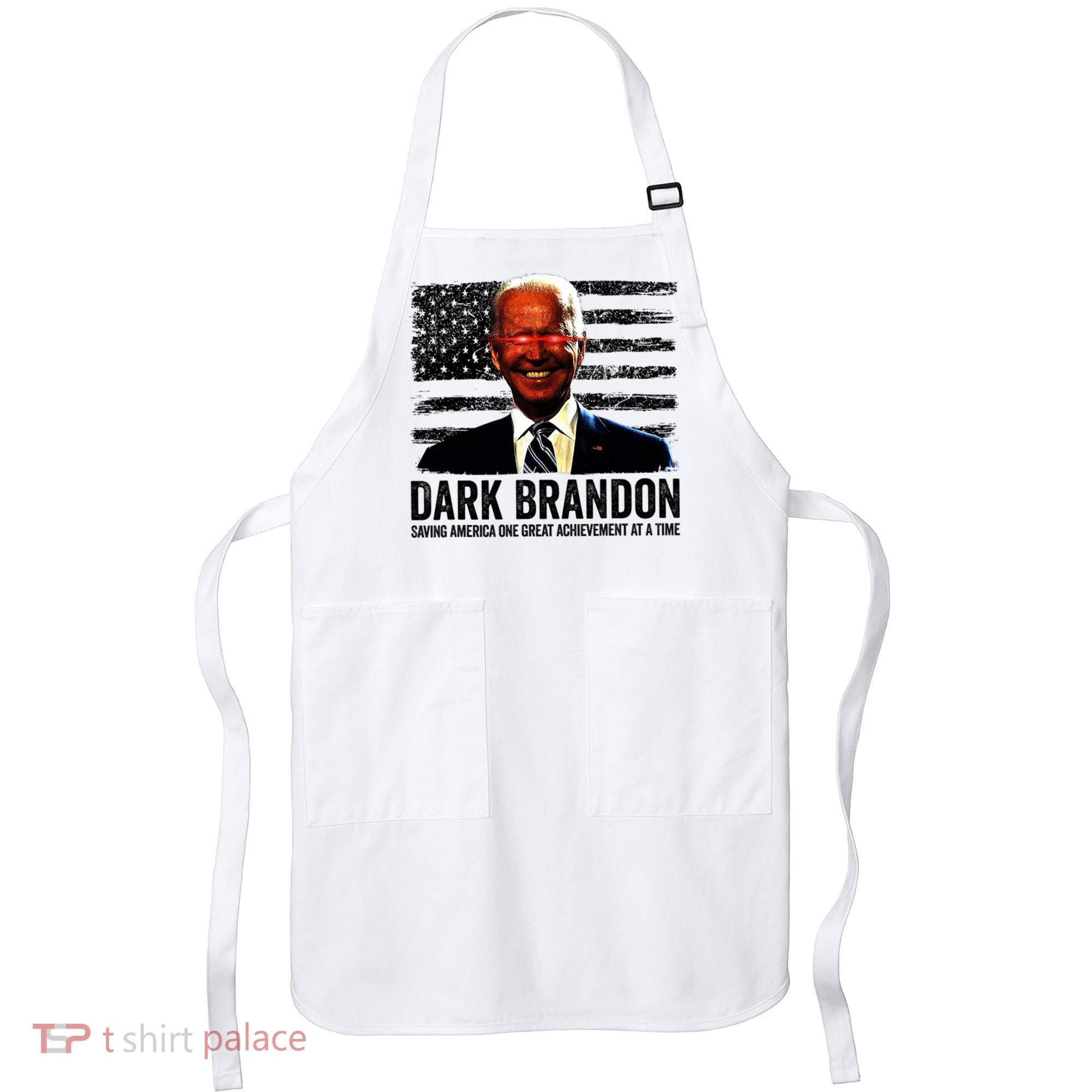 Dark Brandon Saving America Political USA Flag Apron