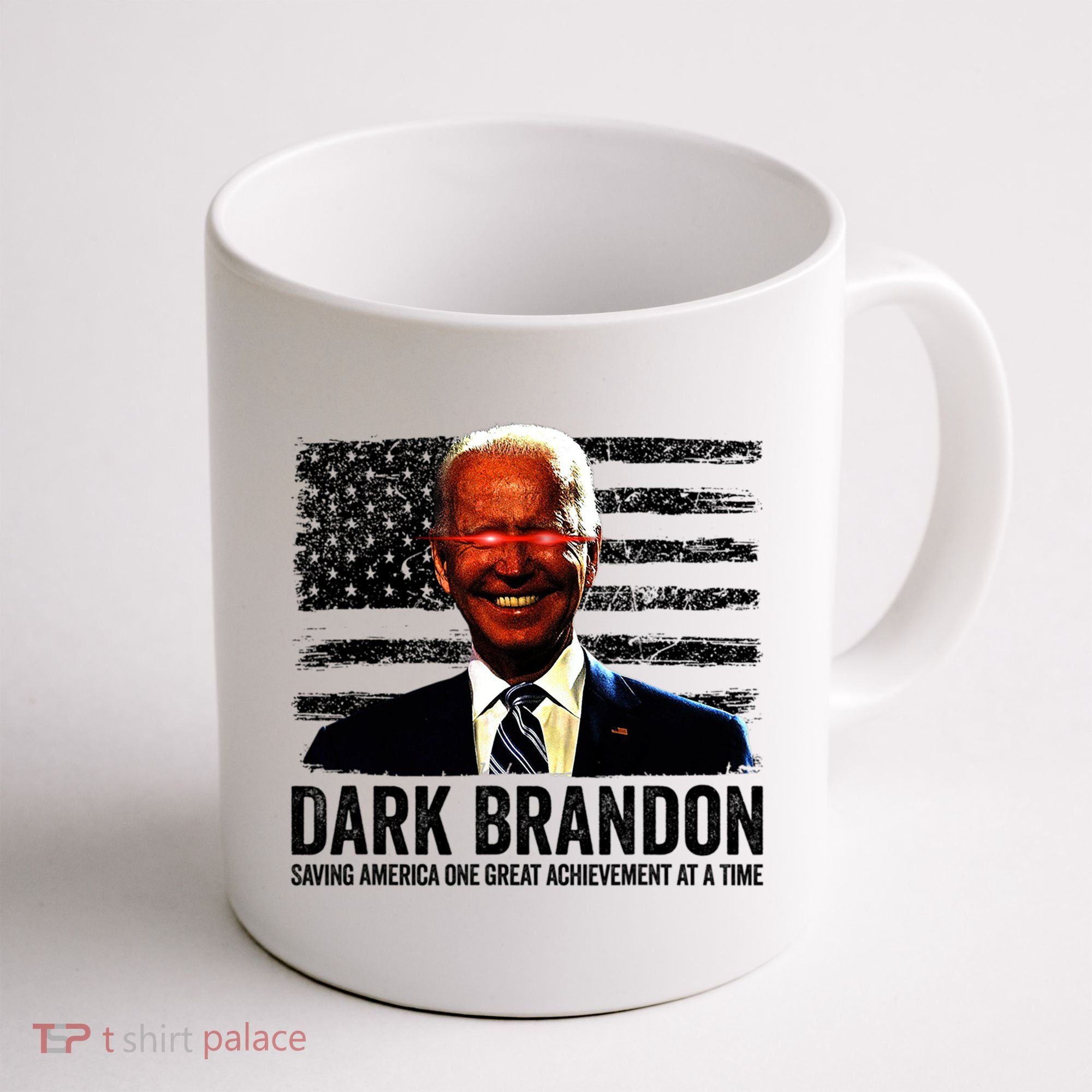 Dark Brandon Saving America Political USA Flag Coffee Mug
