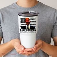 Dark Brandon Saving America Political USA Flag Tumbler thumb 2