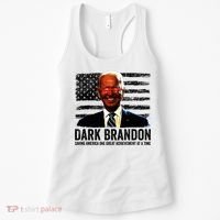 Dark Brandon Saving America Political USA Flag Women's Tank Top thumb 0