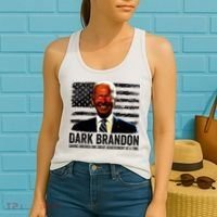 Dark Brandon Saving America Political USA Flag Women's Tank Top thumb 2