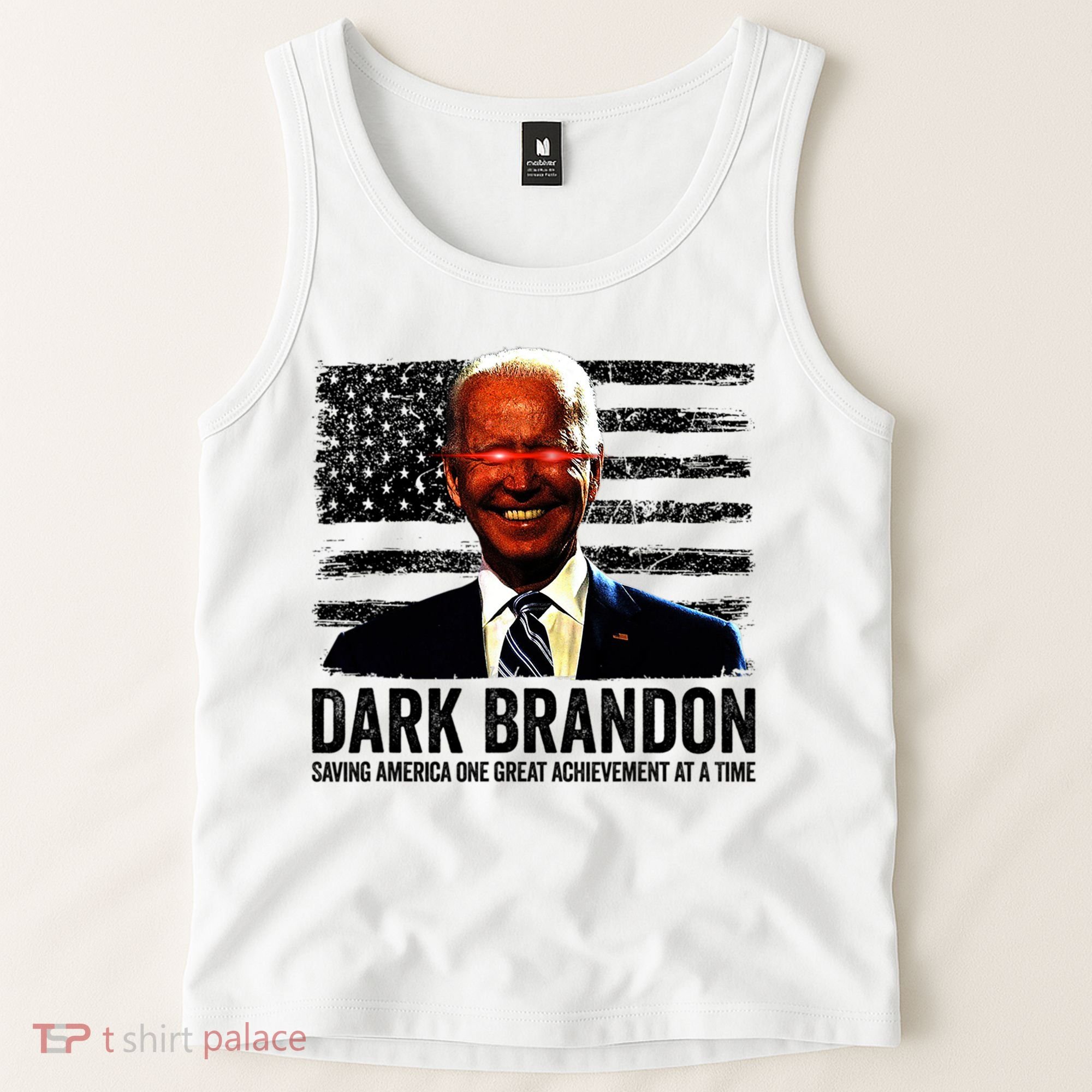 Dark Brandon Saving America Political USA Flag Tank Top