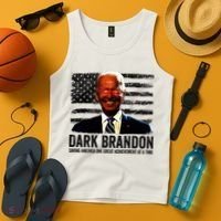 Dark Brandon Saving America Political USA Flag Tank Top thumb 4