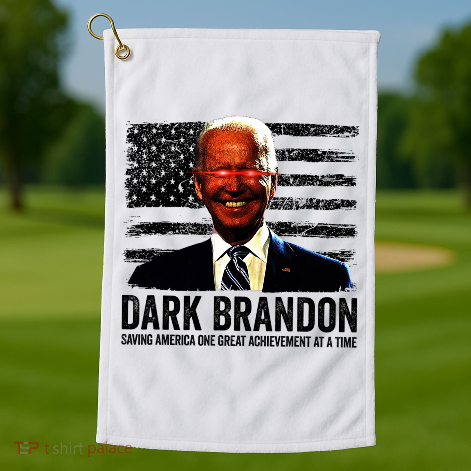 Dark Brandon Saving America Political USA Flag Golf Towel