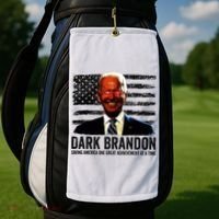 Dark Brandon Saving America Political USA Flag Golf Towel thumb 2
