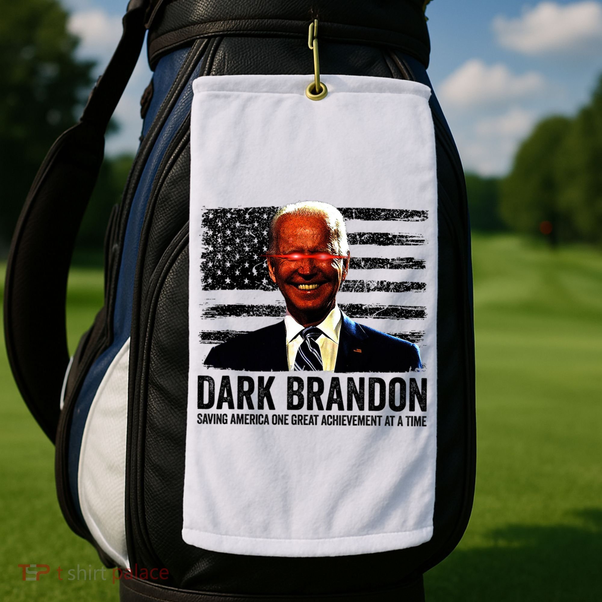 Dark Brandon Saving America Political USA Flag Golf Towel