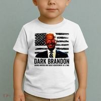 Dark Brandon Saving America Political USA Flag Toddler T-Shirt thumb 2