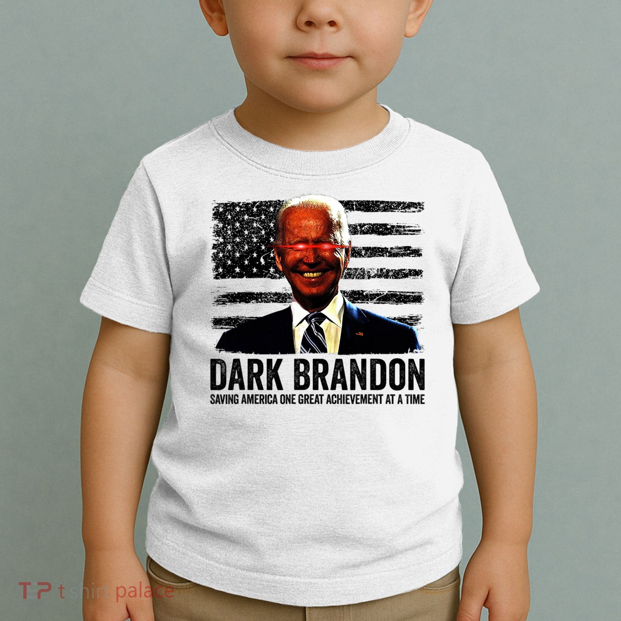 Dark Brandon Saving America Political USA Flag Toddler T-Shirt