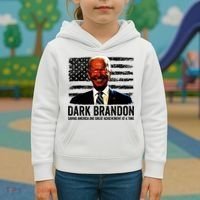 Dark Brandon Saving America Political USA Flag Kids Hoodie thumb 3