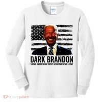 Dark Brandon Saving America Political USA Flag Kids Long Sleeve Shirt thumb 0