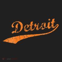 Detroit Baseball Style Cracked Lettering City Pride Women's Sweatshirt thumb 2