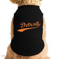 Detroit Baseball Style Cracked Lettering City Pride Doggie Tank thumb 0