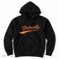 Detroit Baseball Style Cracked Lettering City Pride Hoodie thumb 0