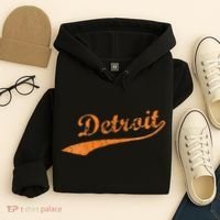 Detroit Baseball Style Cracked Lettering City Pride Hoodie thumb 4