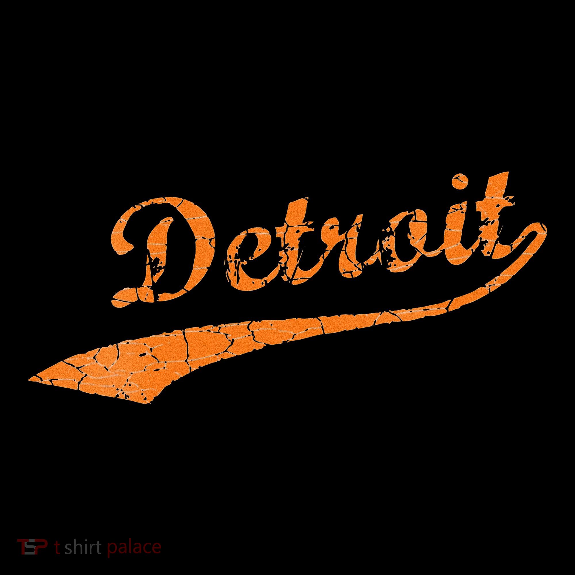 Detroit Baseball Style Cracked Lettering City Pride Hoodie