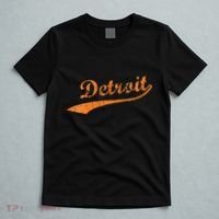Detroit Baseball Style Cracked Lettering City Pride T-Shirt thumb 5