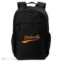 Detroit Baseball Style Cracked Lettering City Pride Backpack thumb 0