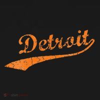 Detroit Baseball Style Cracked Lettering City Pride Polo thumb 3