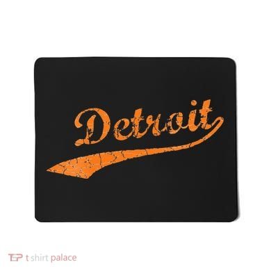 Detroit Baseball Style Cracked Lettering City Pride Mousepad