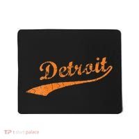 Detroit Baseball Style Cracked Lettering City Pride Mousepad thumb 0