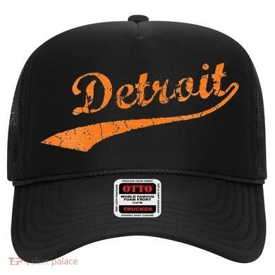 Detroit Baseball Style Cracked Lettering City Pride Hat
