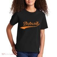 Detroit Baseball Style Cracked Lettering City Pride Kids T-Shirt thumb 2