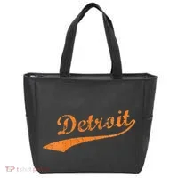 Detroit Baseball Style Cracked Lettering City Pride Tote Bag thumb 0