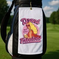 Drunk But Still Fabulous Golf Towel thumb 2