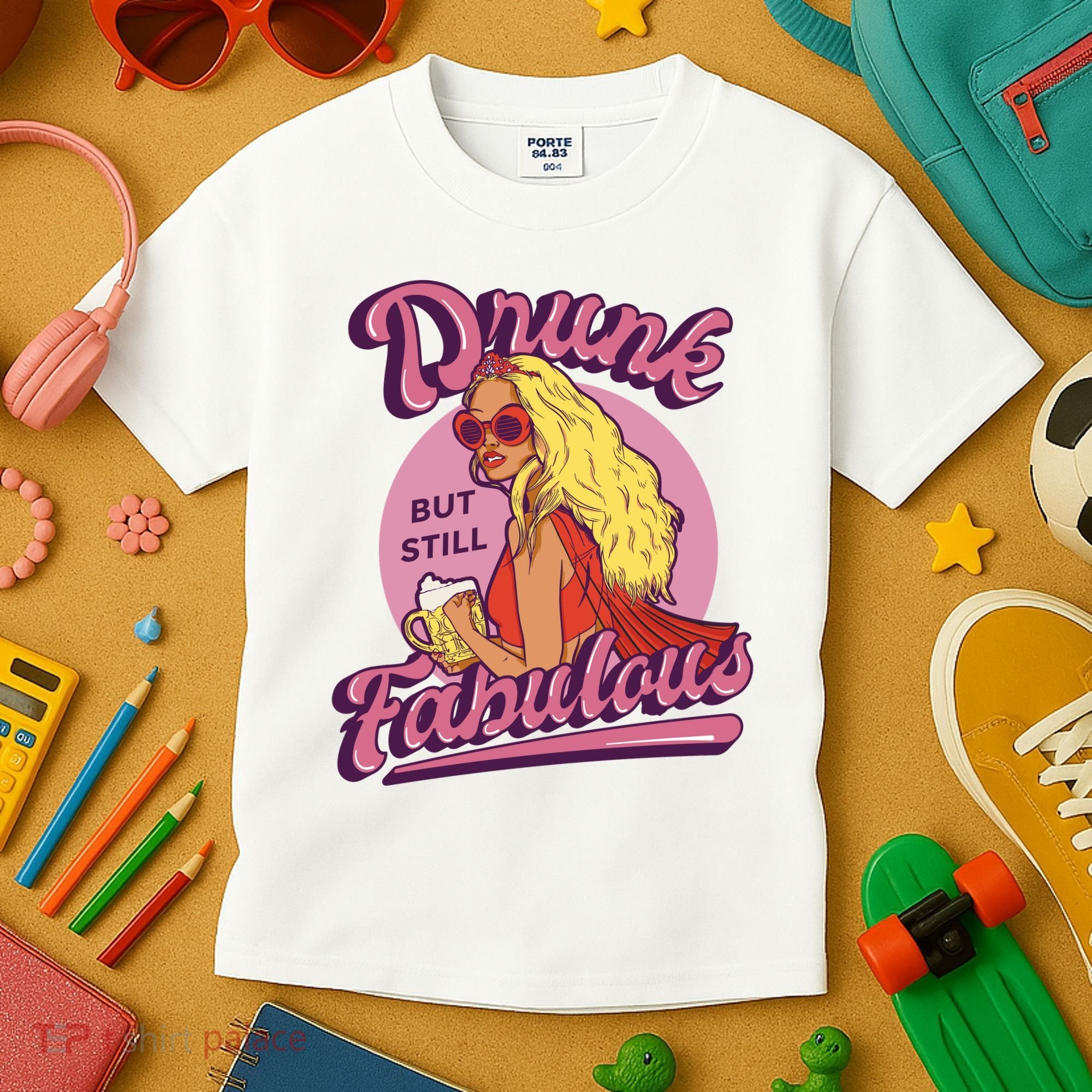 Drunk But Still Fabulous Kids T-Shirt